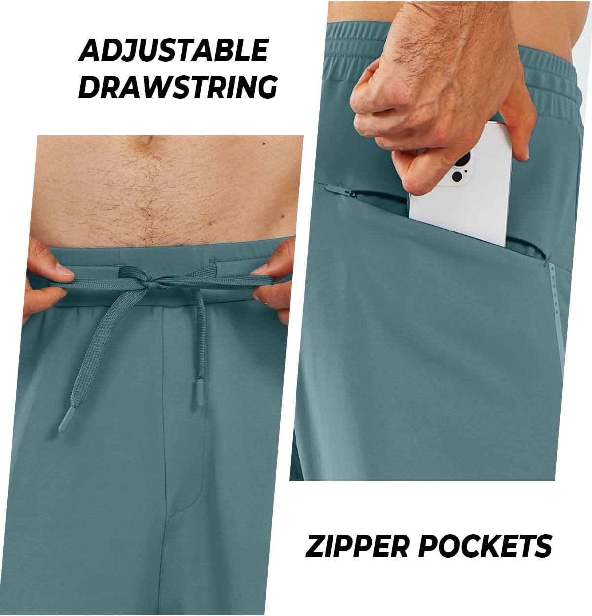 NORTHYARD Men's Running Jogger Pants Athletic Workout Sweatpants with Zipper Pockets Gym Track Jogging Sweatpant - Image 5