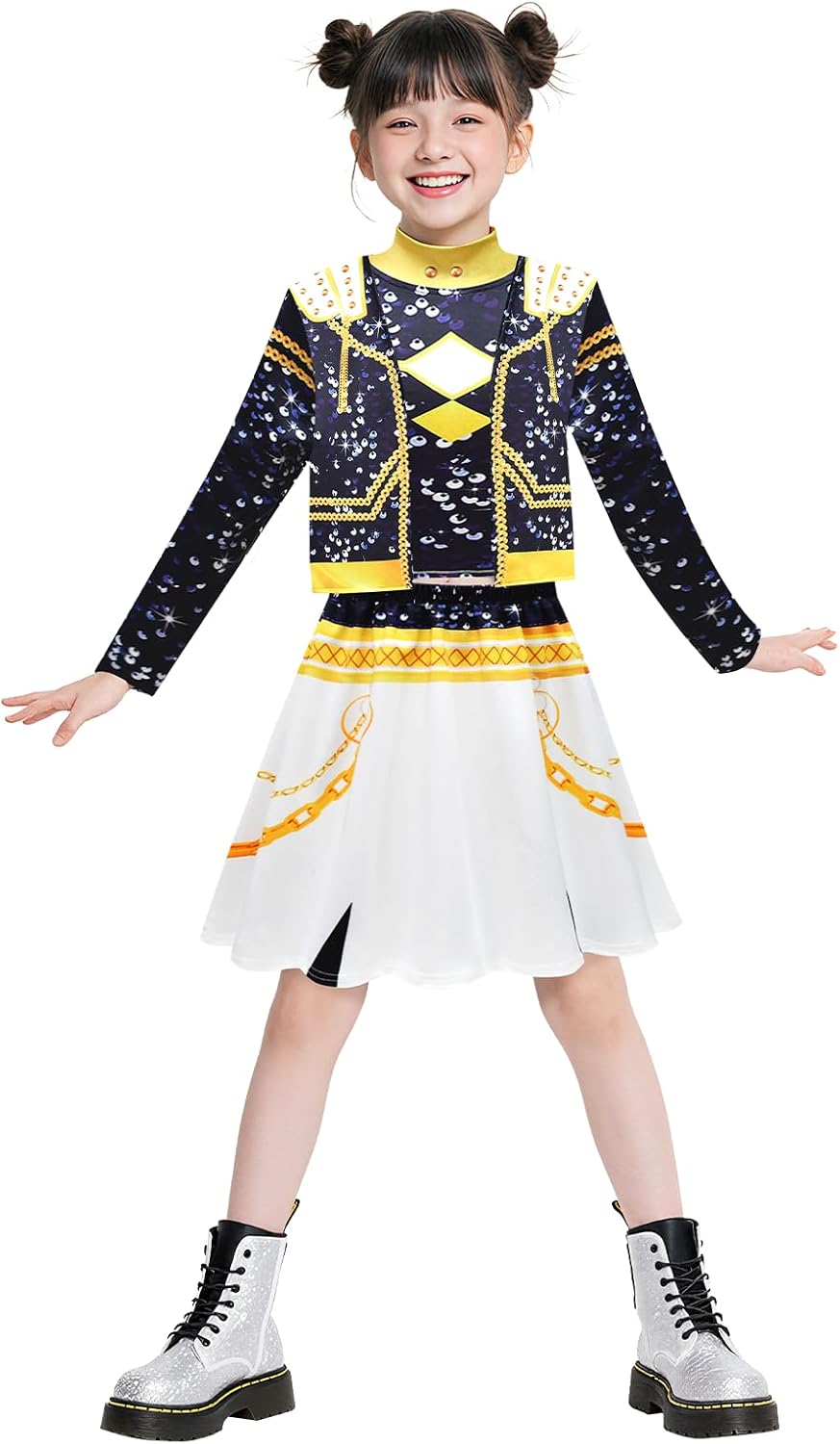 kids Girls Pop Singe Outfits Halloween Cute Clothes Stage Merch 4-12 Years