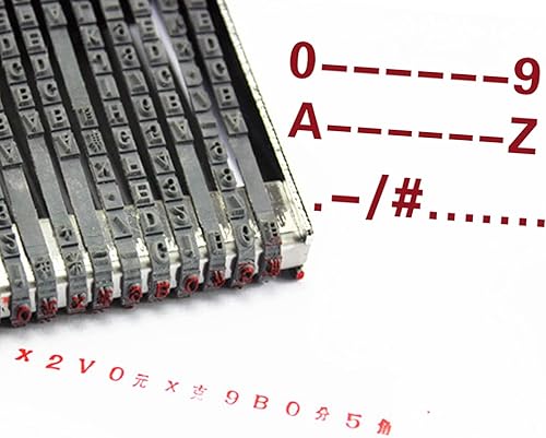 Miniatura 3 de ZENG Sello de fecha, sello de rodillo personalizado con símbolo del alfabeto inglés, sello de rueda rodante, multifunción, sello de numeración de