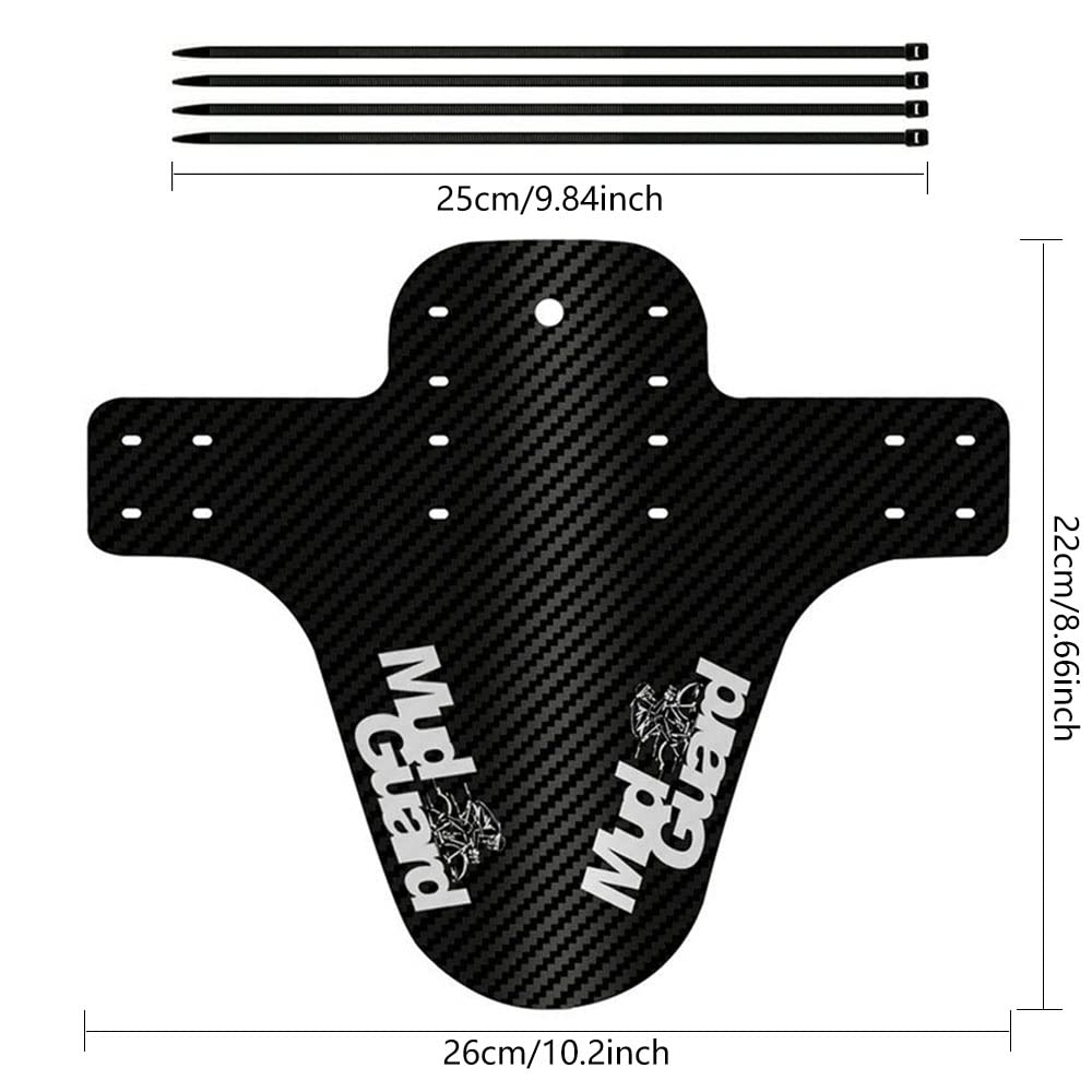 2 Pezzi Parafango MTB, Mud Guard Bici, Set Parafango per Mountain Bike, Mud Guard Bici, Parafango Compatibile Anteriore e Posteriore e Sono Adatti per Ruote di Dimensioni da 16 a 29 Pollici