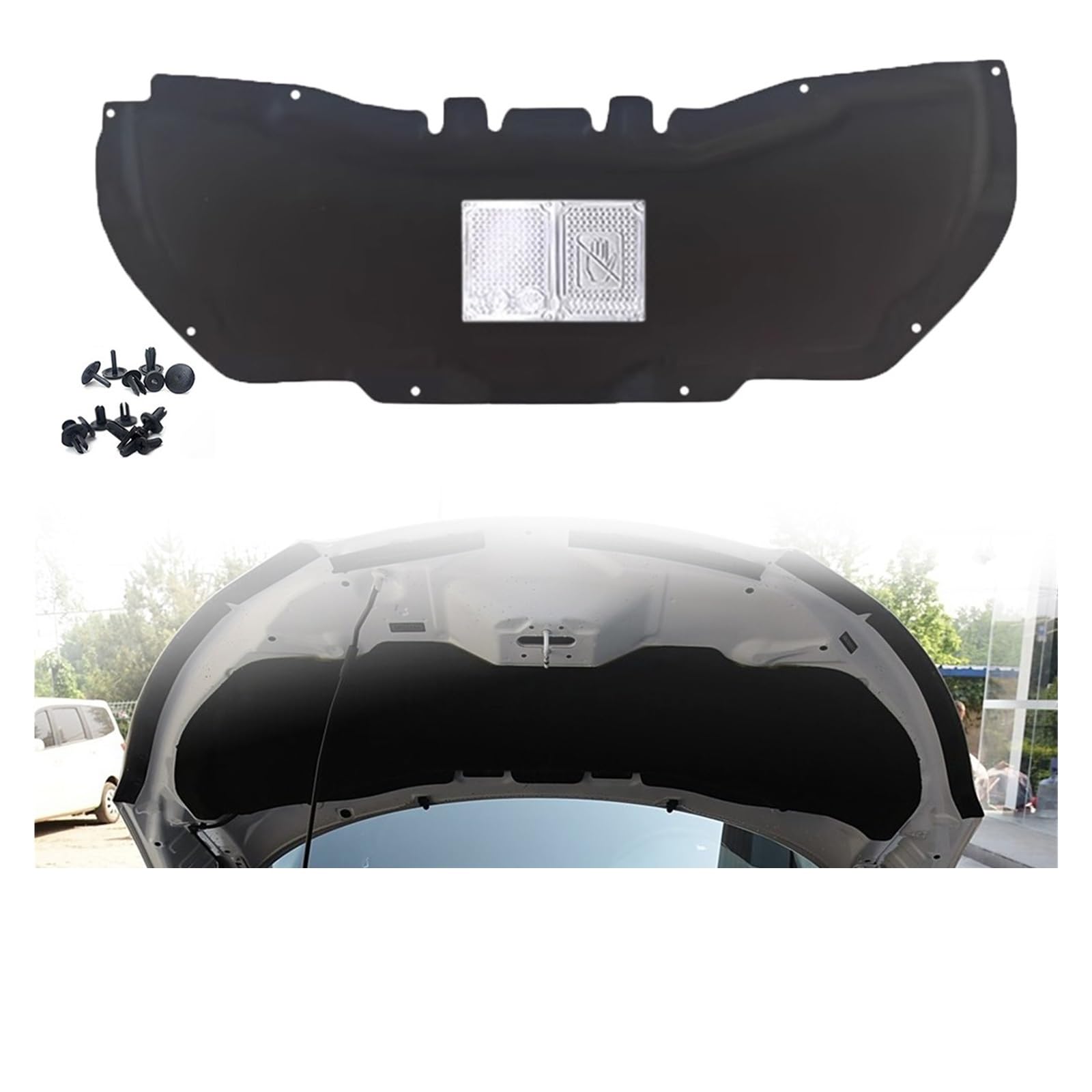 Front Engine Hood Insulation Pad Heat Sound Cotton Soundproof Mat Cover Foam Compatible for Honda HR-V HRV Vezel RU Model 2013-2021