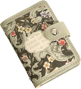 Credit Card Holder,Cute Flower Pattern Credit Card Bag,Slim Bifold Wallet,RFID Credit Card Wallet,Small Cute Card Holder for Women Color 3
