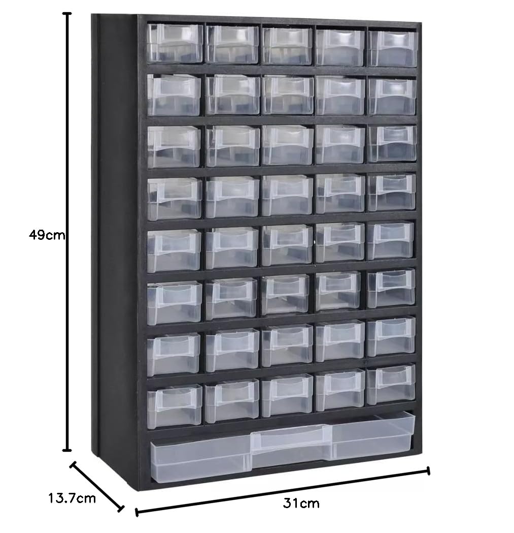 LAPOOH Cassetta Porta Attrezzi in Plastica con 41 Cassetti,Articoli di ferramenta,Accessori ferramenta,Conservazione/Ordine Attrezzi,Armadietti per Attrezzi(SPU:140305)