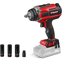 Einhell Professional Avvitatore a percussione a batteria IMPAXXO 18, 450 Power X-Change (18 V, 450 nm, 3 livelli di potenza, Brushless, attacco 1, 2″, incl. set di bussole, senza batteria)