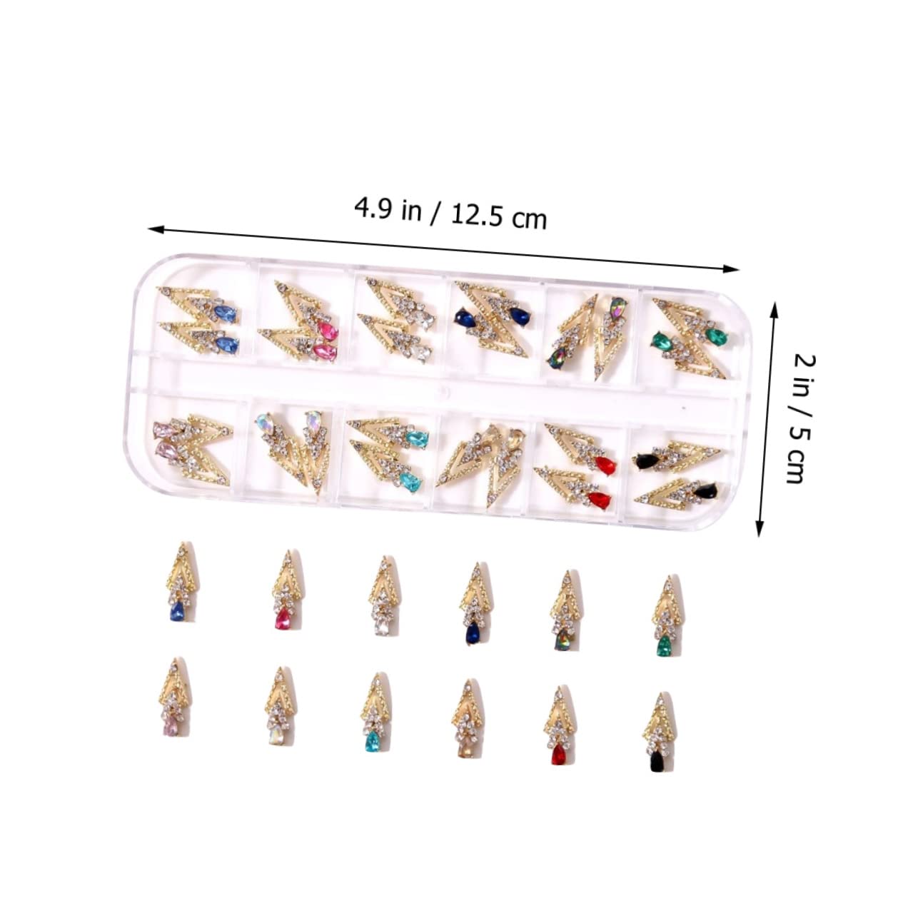 72pezzi Charms Per Unghie Con Rhinestones Decorazioni Per Nail Art Stile Unico e Luminoso Per Unghie Naturali e Artificiali Facili Da Applicare e Condividere Con Amiche