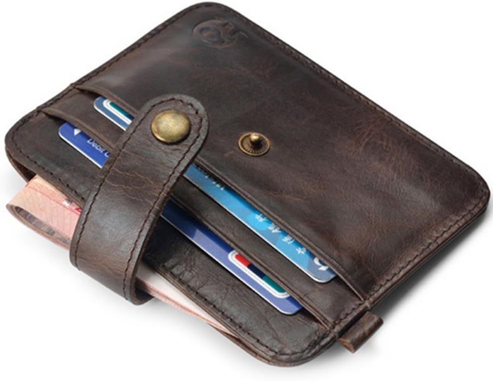 Mens Vintage Genuine Leather Wallet Credit Card Case Holder Sleeve Case Pouch
