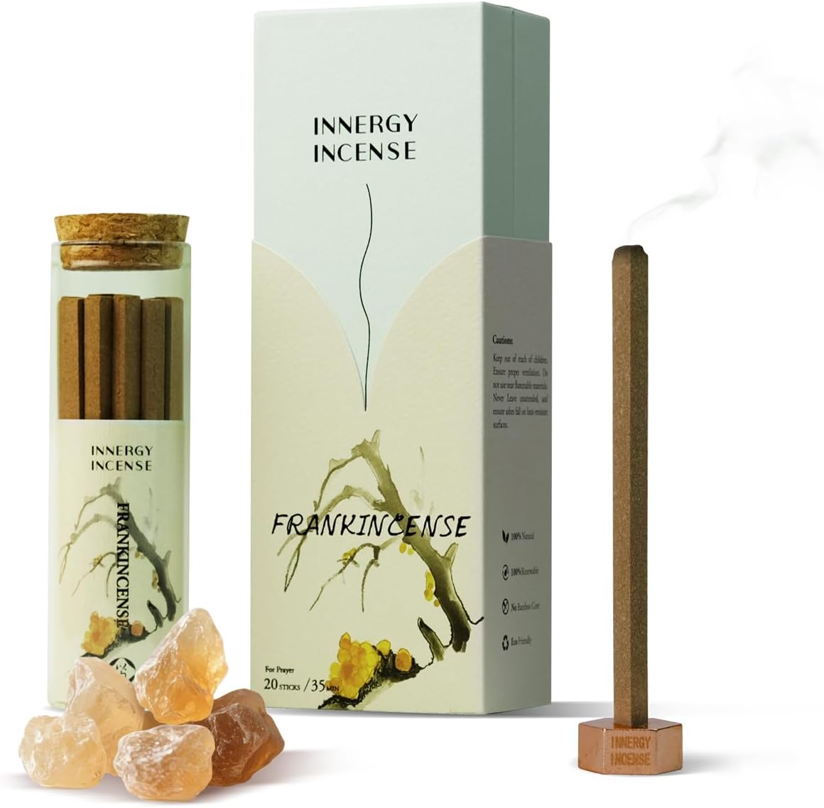 Pray & Meditate - Innergy Frankincense Incense Sticks, Sacred Resin Blend Prayer Incense