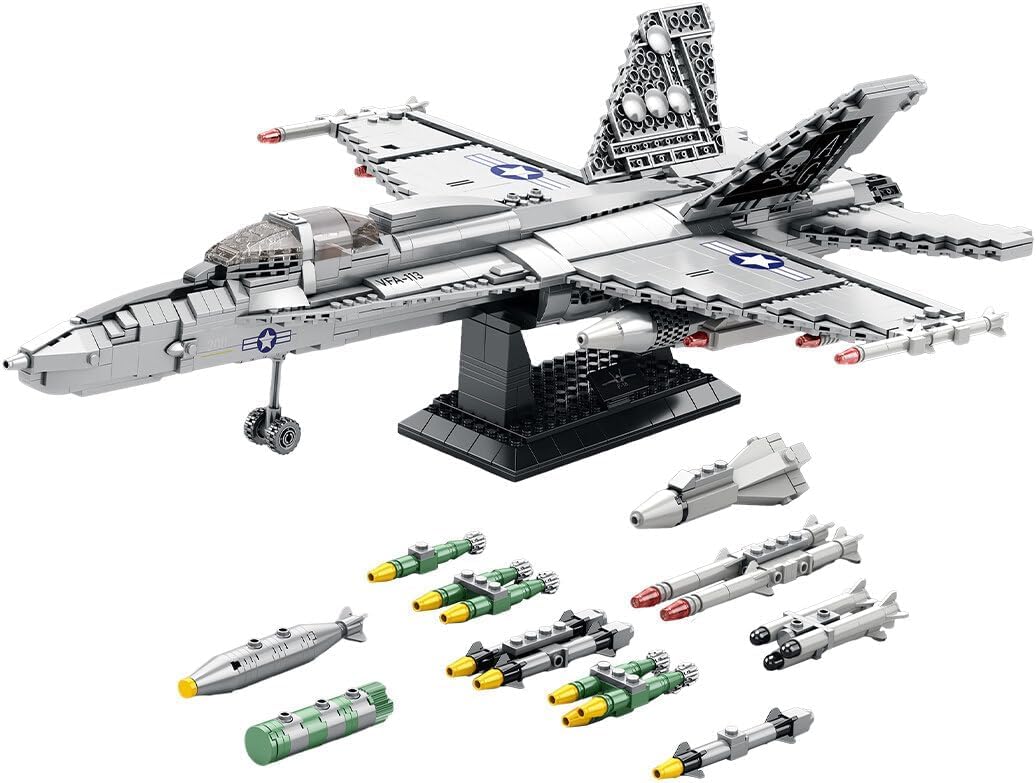 Amazon.com: FULHOLPE F-18 Hornet Strike Fighter Building Blocks