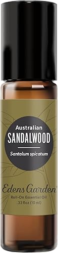 Edens Garden Aceite esencial australiano roll-on de sándalo, 100% puro, grado premium, natural, terapéutico, aromaterapia, seguro para niños y piel,