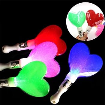 Amazon.co.jp: ペンライト キラキラ ハート ライブ 応援ライト LED