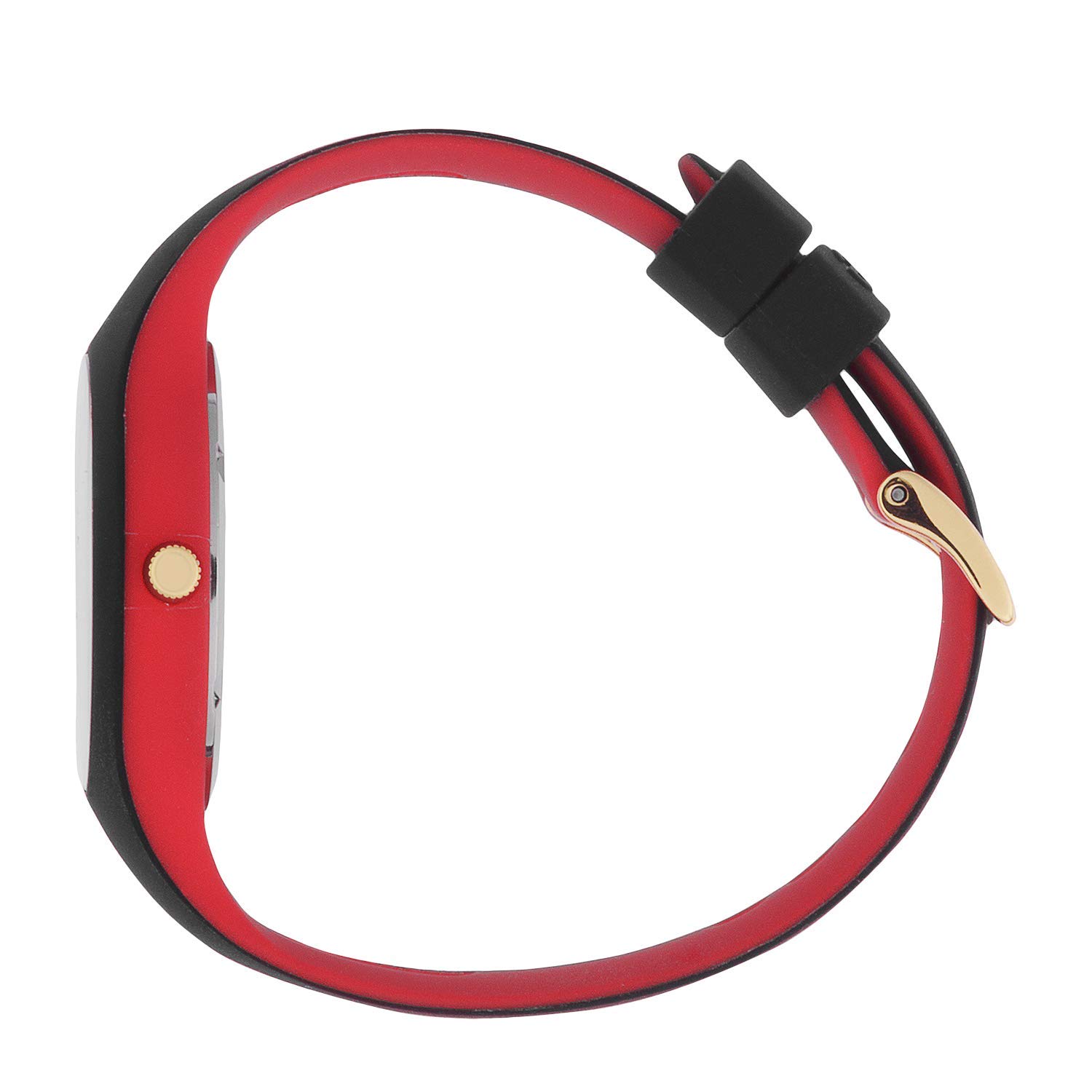 Ice-Watch - ICE loulou Gold Glitter - Schwarze DamenUhr mit Silikonarmband