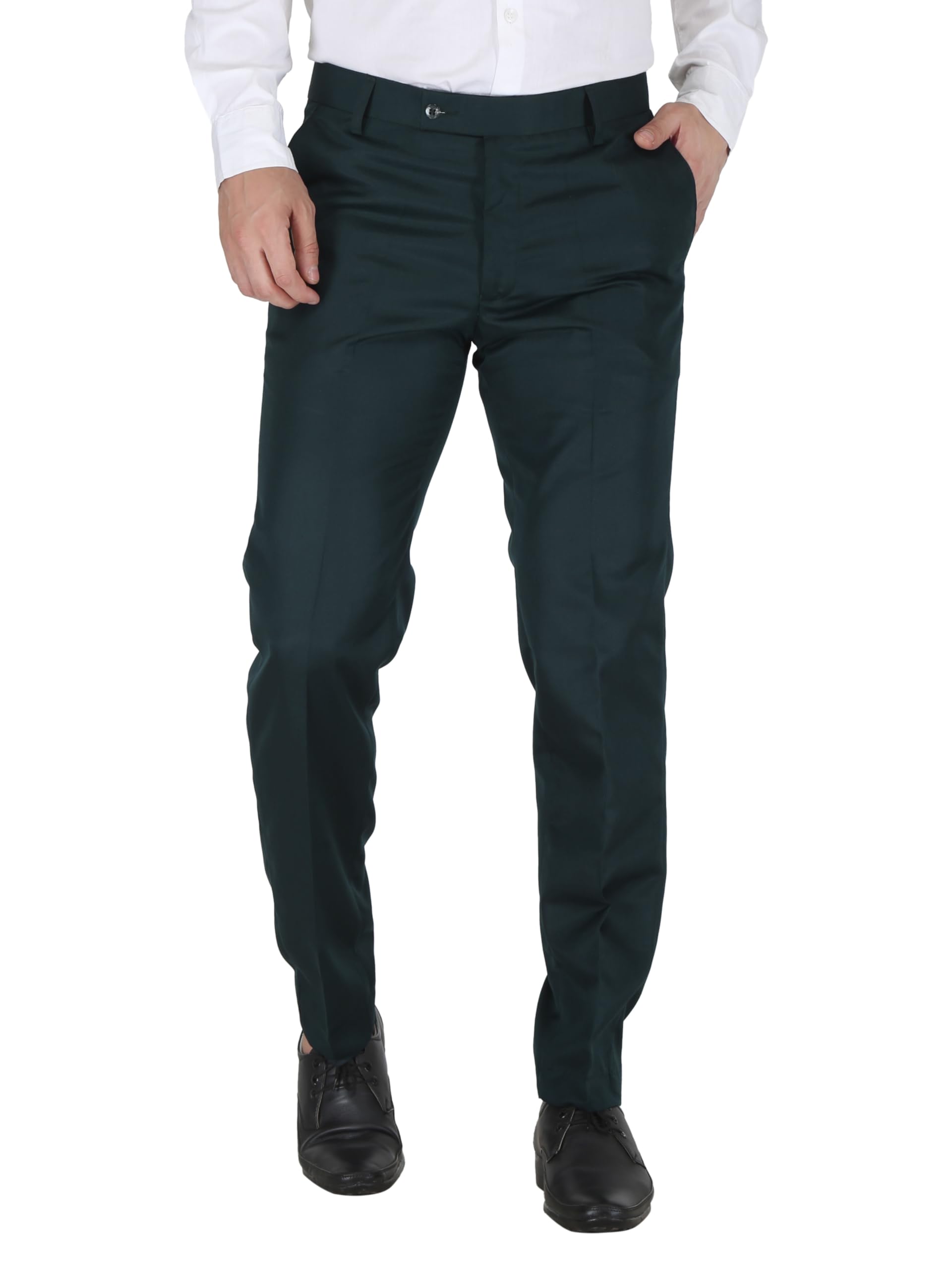 Krampus Men's Regular Fit Polycotton Trousers for Office and Casual Wear Pants