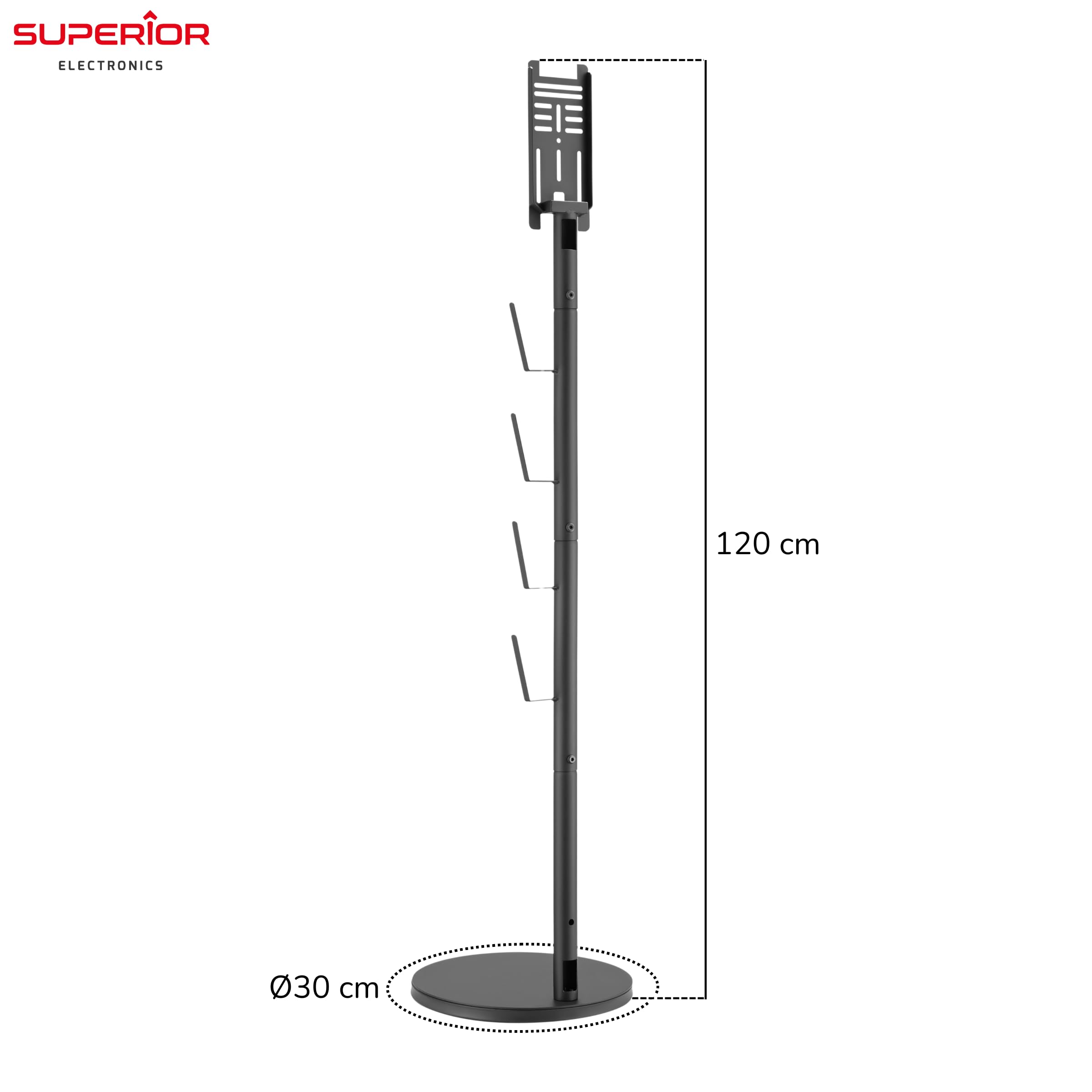Superior Electronics Vacuum Cleaner Tower Soporte Universal para aspiradora, Gris Antracita