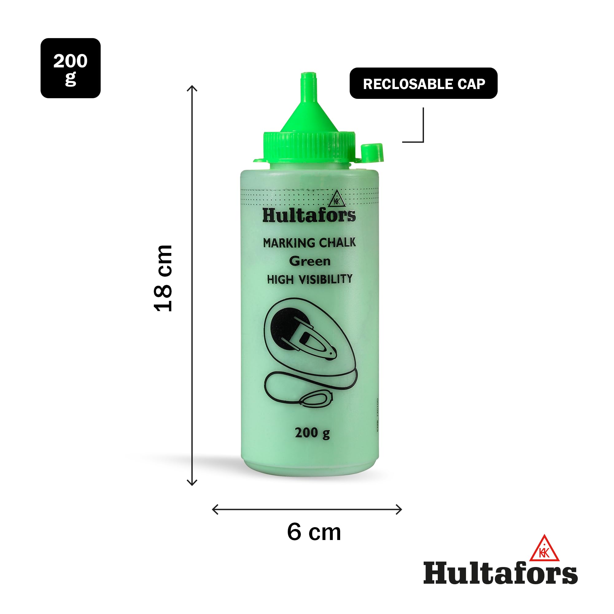 Hultafors Slagkoord blauw 360 g, voor binnen en buiten, water- en windbestendig, produceert nauwkeurige en duurzame lijnen, intensieve kleur dankzij een hoog aandeel kleurpigmenten, 652533