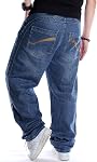 Homme Baggy Hip Hop Denim Jeans Vintage 90s Pantalon de danse de skater de skater Loose Fit