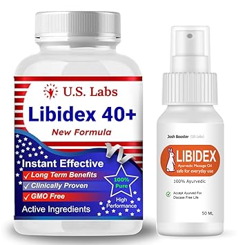 Only For Man Whom age is 40 + year old, Highly Recommended Libidex 40+ Capsules, An American Formula : Naturally Made In India (Capsules + Oil)