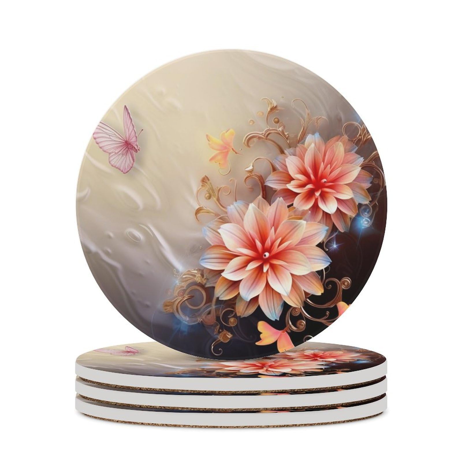 Dessous de verre en céramique pour décoration de table basse cosy