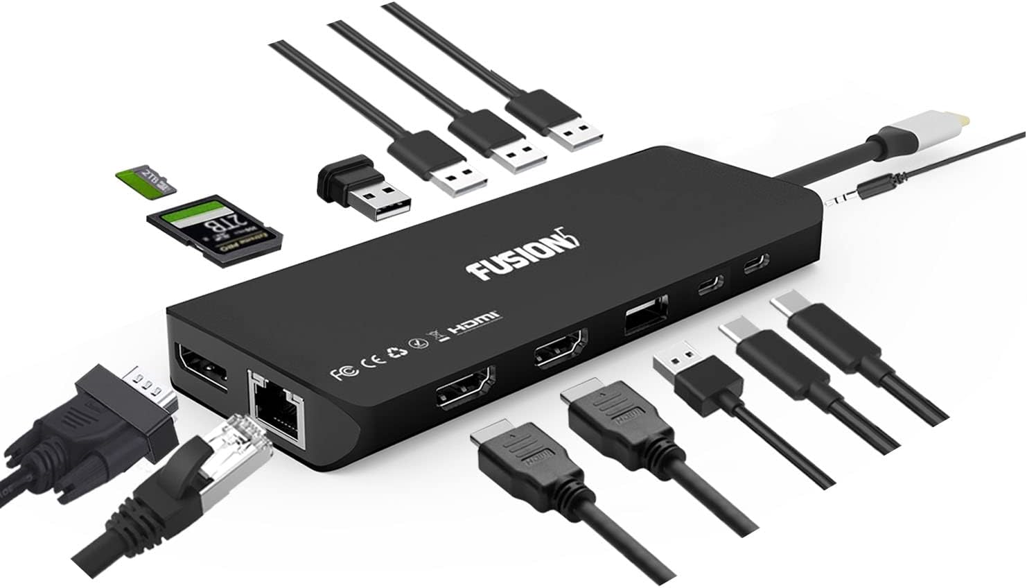 USB C Docking Station 3 HDMI, Docking Station 3 Monitors,12