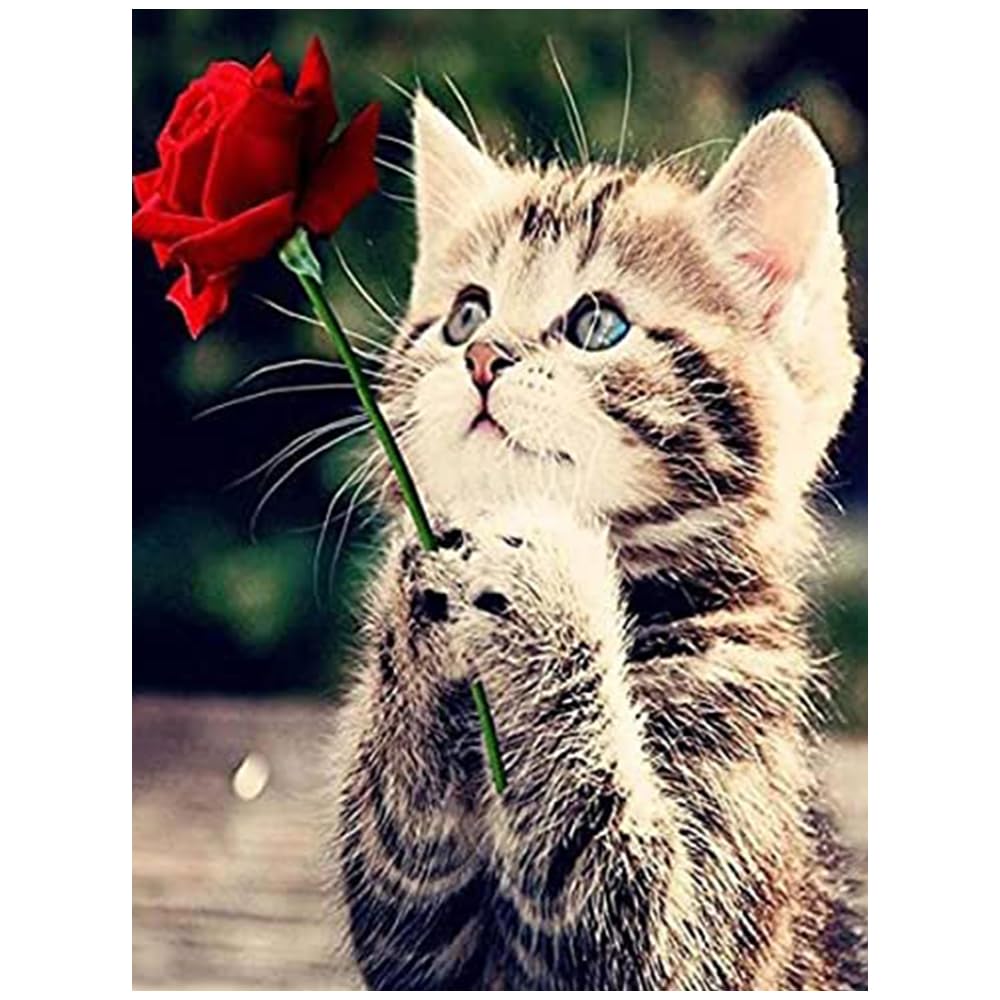 Hiuyavy 7 Diamond Painting Kits, 5D Full Drill Animal Gem Art Kits, Crystal Cross Stitch Craft, Crystal Rhinestone Embroidery Diamond Diy Paintings For Home Wall Decor 30X40cm