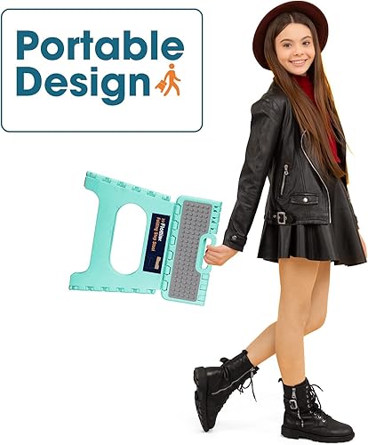 Miniatura 134 de Flottian Taburete plegable de 18 pulgadas para adultos y niños con capacidad para hasta 300 libras, taburetes plegables antideslizantes con asa,