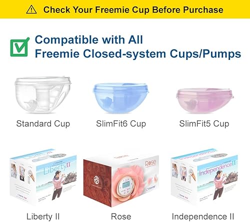 Miniatura 2 de Maymom Válvula compatible con sistema cerrado Freemie Copas, pico de pato o válvulas en Freemie Liberty, 4 piezas Blanco