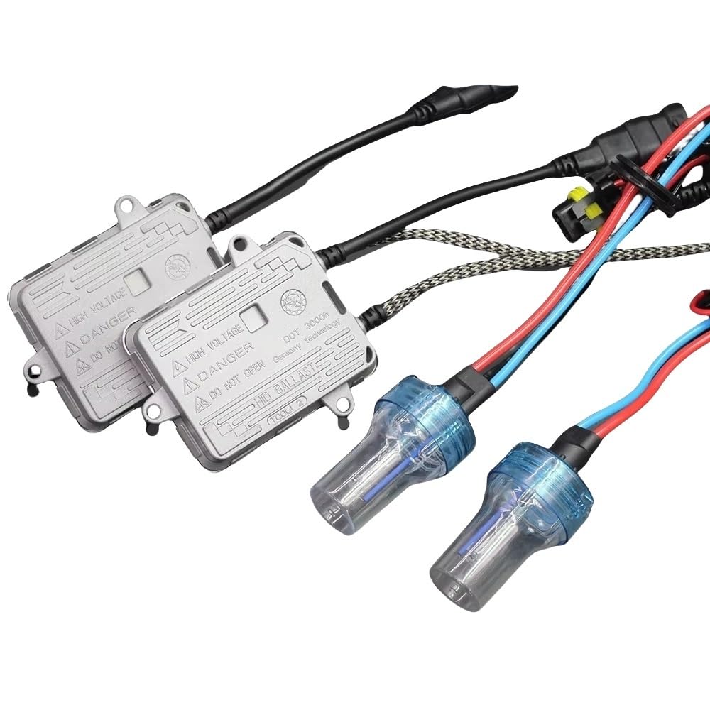 HID Xenón Balasto Kit De Bombilla Y Balasto para Faro De Xenón HID para Coche 55W 9005 K-9006 H1 H3 H7 H8 H11 881 HB3 880 HB4 9012 3000 8000 Xenón HID Lastre(4300K Warm White,H7)