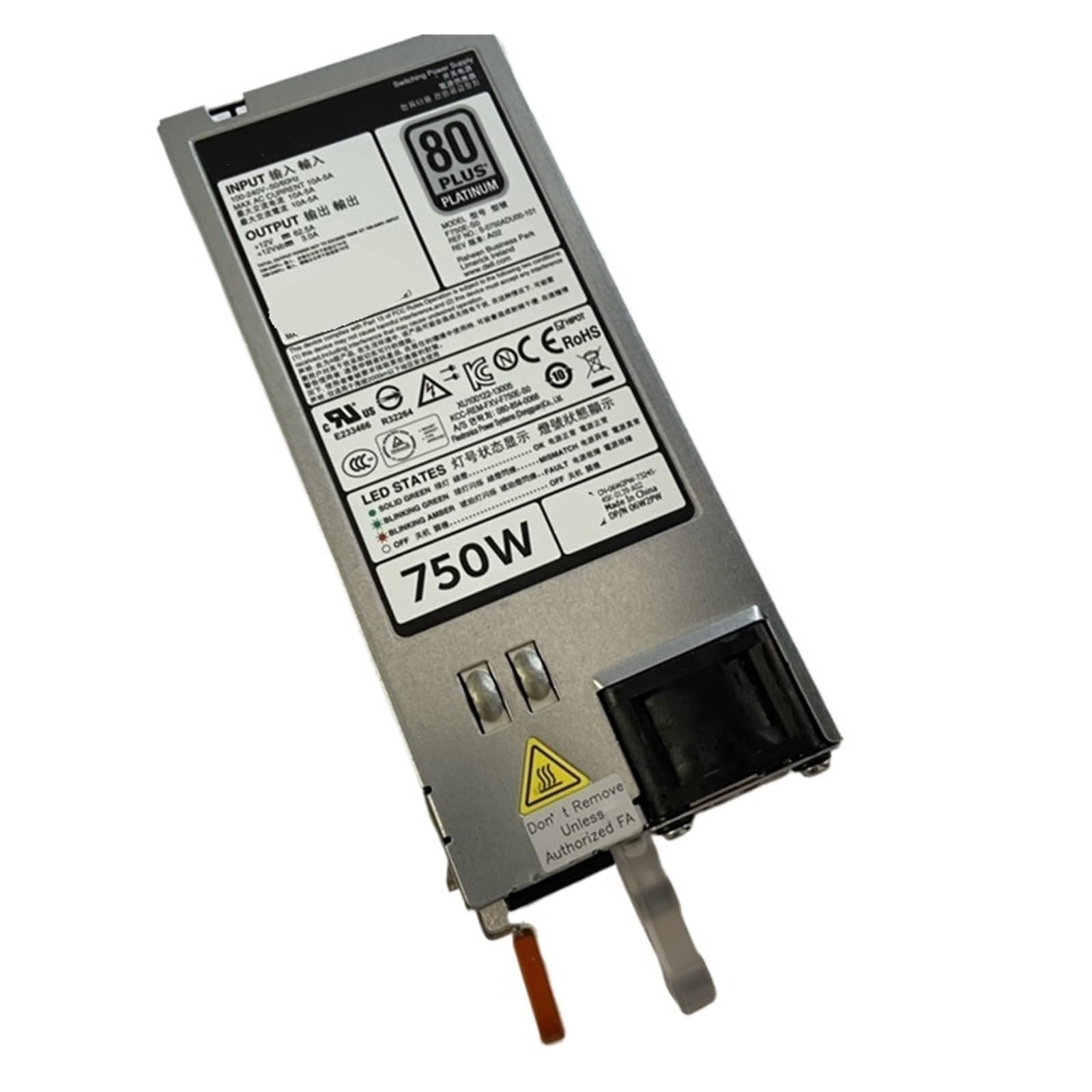 YMUGUEGH R720 R620 R520 T620 750W Power Supply F750E-S0 06W2PW 6W2PW
