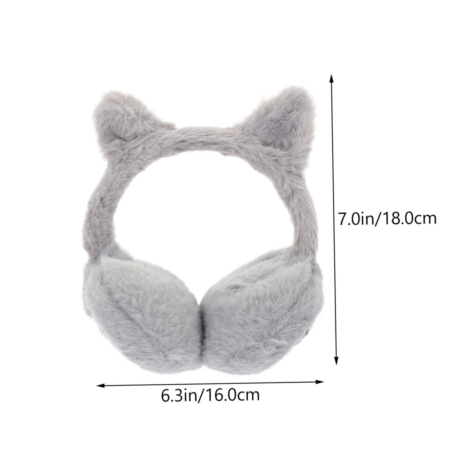 FRCOLOR Cute Winter Ear Muffs for Adults Plush Thermal Ear Cover with Cat Ears Stylish Outdoor Earmuff for Cycling Warm and Soft