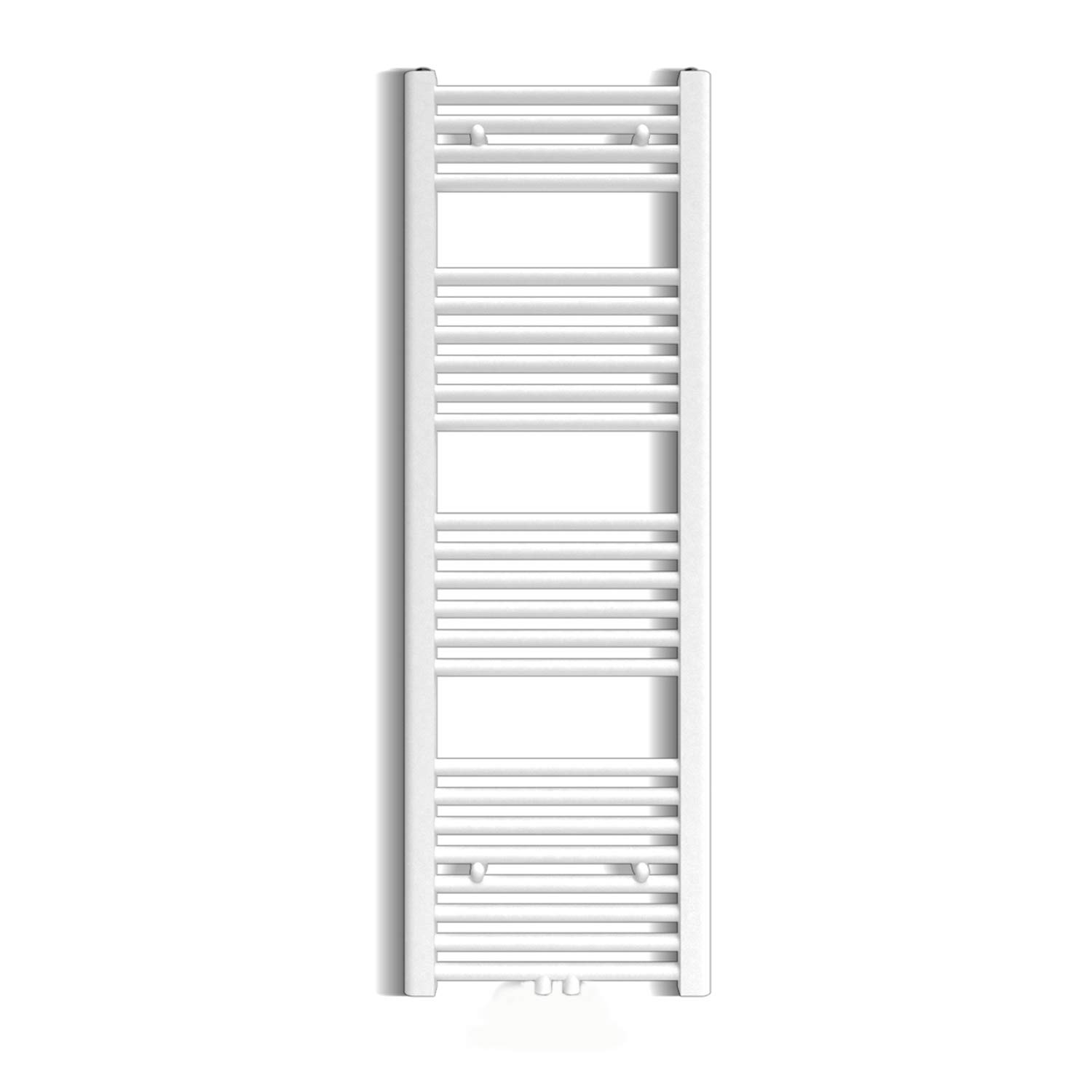 ELEGANT Grzejnik łazienkowy elektryczny 1200 x 400 mm biały przyłącze środkowe ogrzewacz do ręczników suszarka do rąk