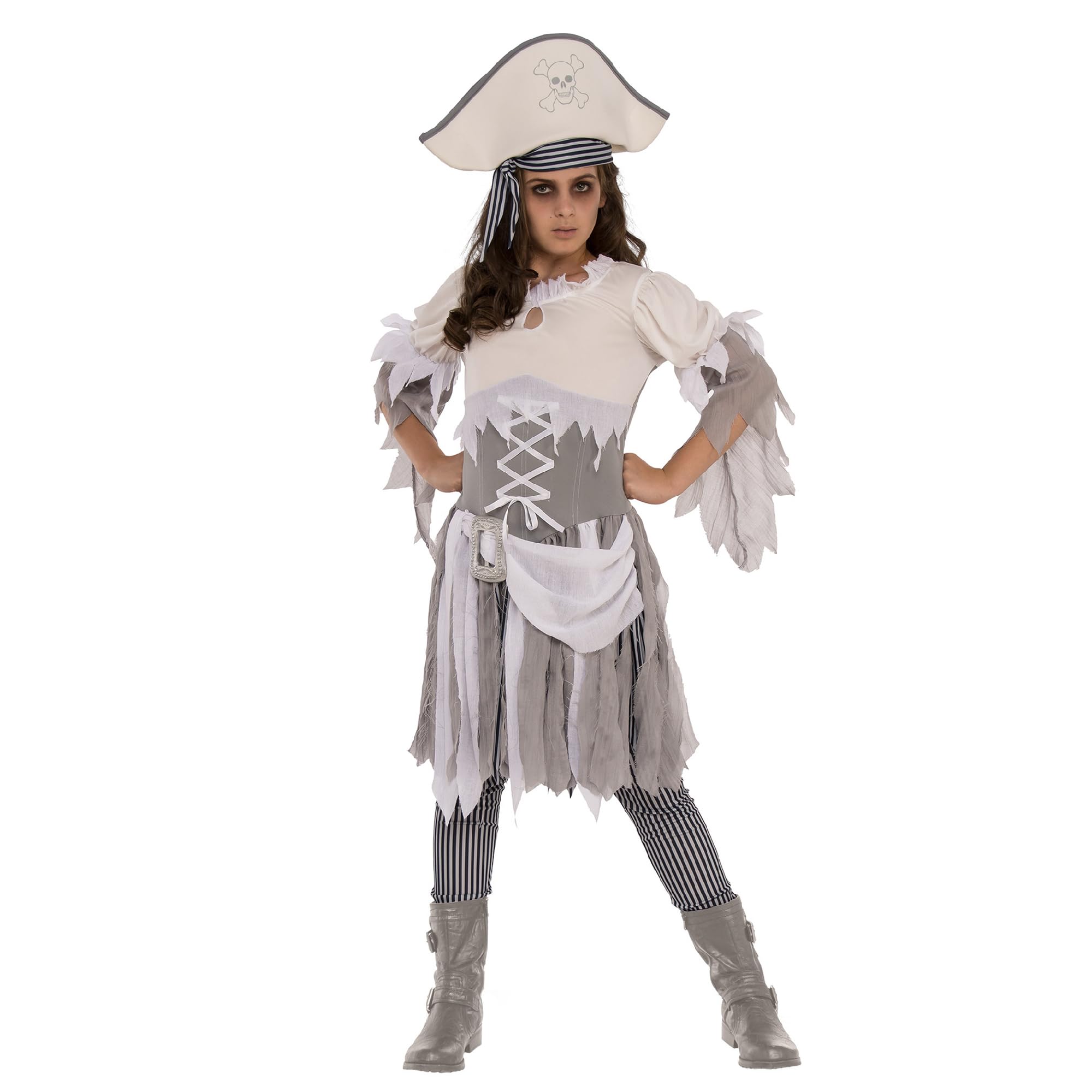 Bristol Novelty 3015487-8 GHOST PIRATE GIRL Childrens Fancy Dress, Multi-Colored, Ages 7-8