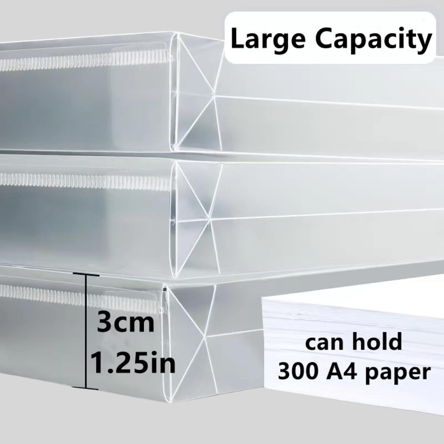 12 Pack Large Clear Folders for Documents,Legal Size(11×14 inch),TFDLCG zm Plastic Envelopes with Snap Closure,Poly Envelope File Folder with 1 Inch Expansion,for School Home Office Organizer image 5