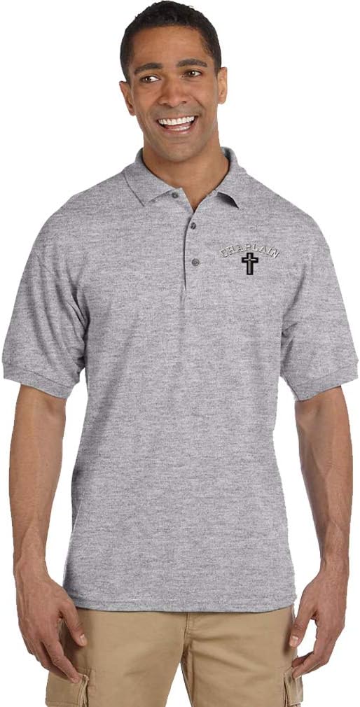 Polo Shirts for Men Cristian Chaplain Cross Embroidery Short Sleeves Golf Tees