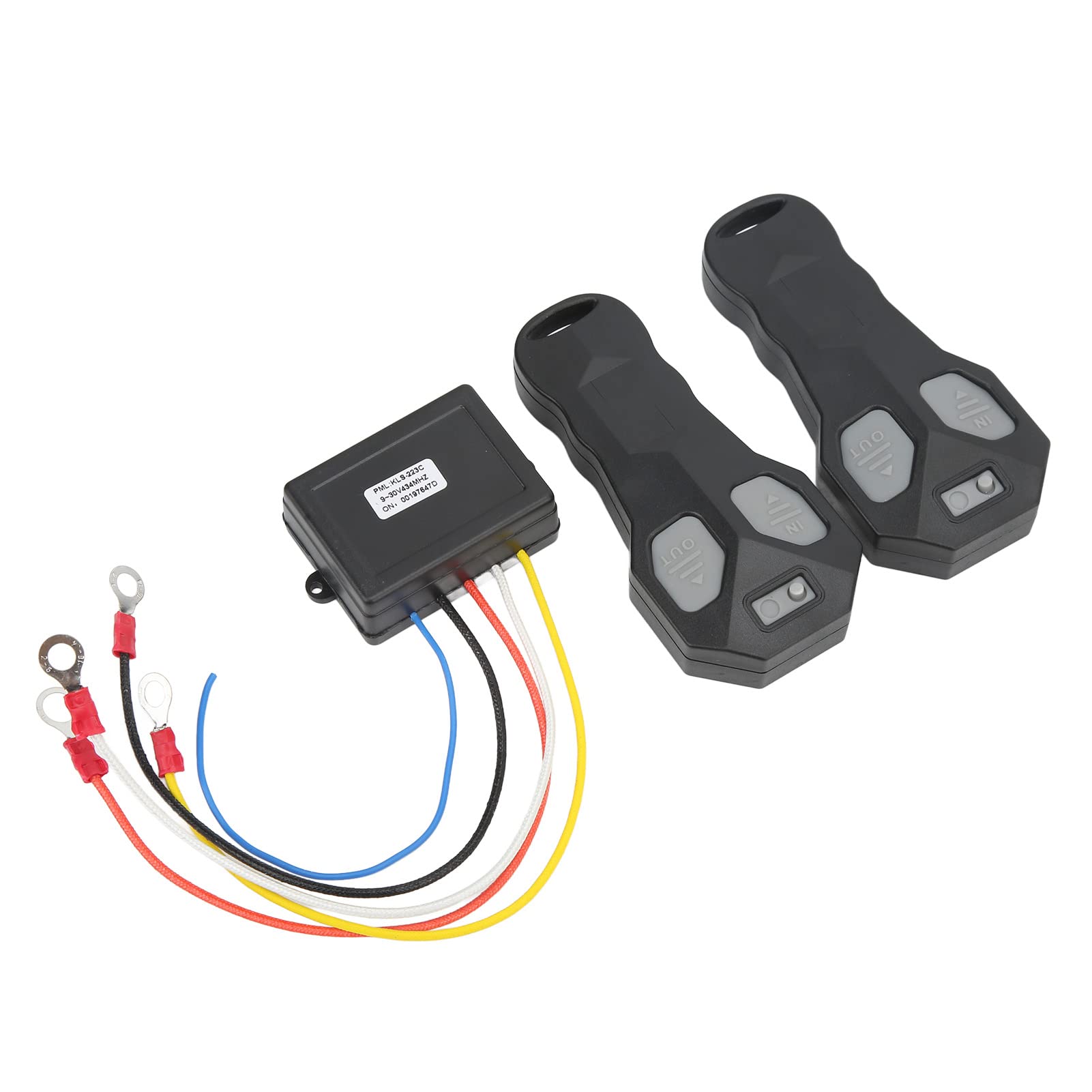 Akozon Verricelli, Kit Telecomando per Verricello Wireless con Indicatore Gamma 75 Piedi Controller Elettrico Anti-interferenza 12V, Wireless per Veicoli Universali