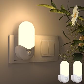 2 St ck Nachtlicht Steckdose mit D mmerungssensor Nachtlicht mit Bewegungsmelder LED Nachtlampe Kinder f r Kinderzimmer Treppen Gang Schlafzimmer K che Badezimmer WarmWei