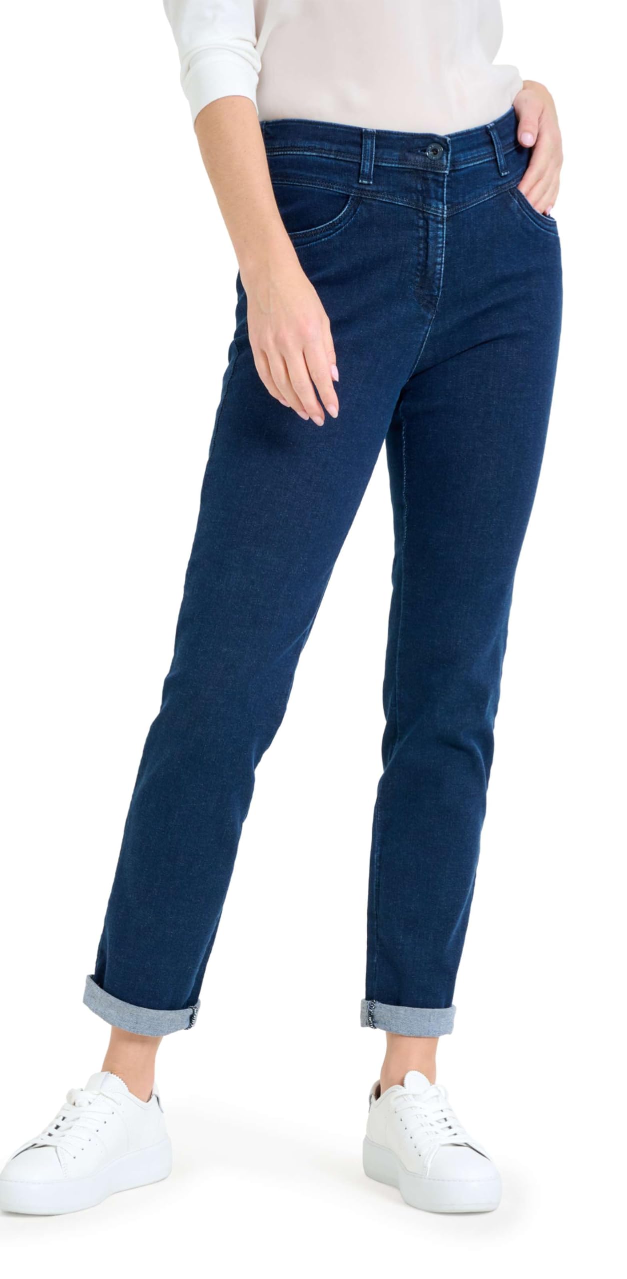 Raphaela by Brax Damen Laura New Authentic Denim Jeans, Dark Blue, 32W / 30L