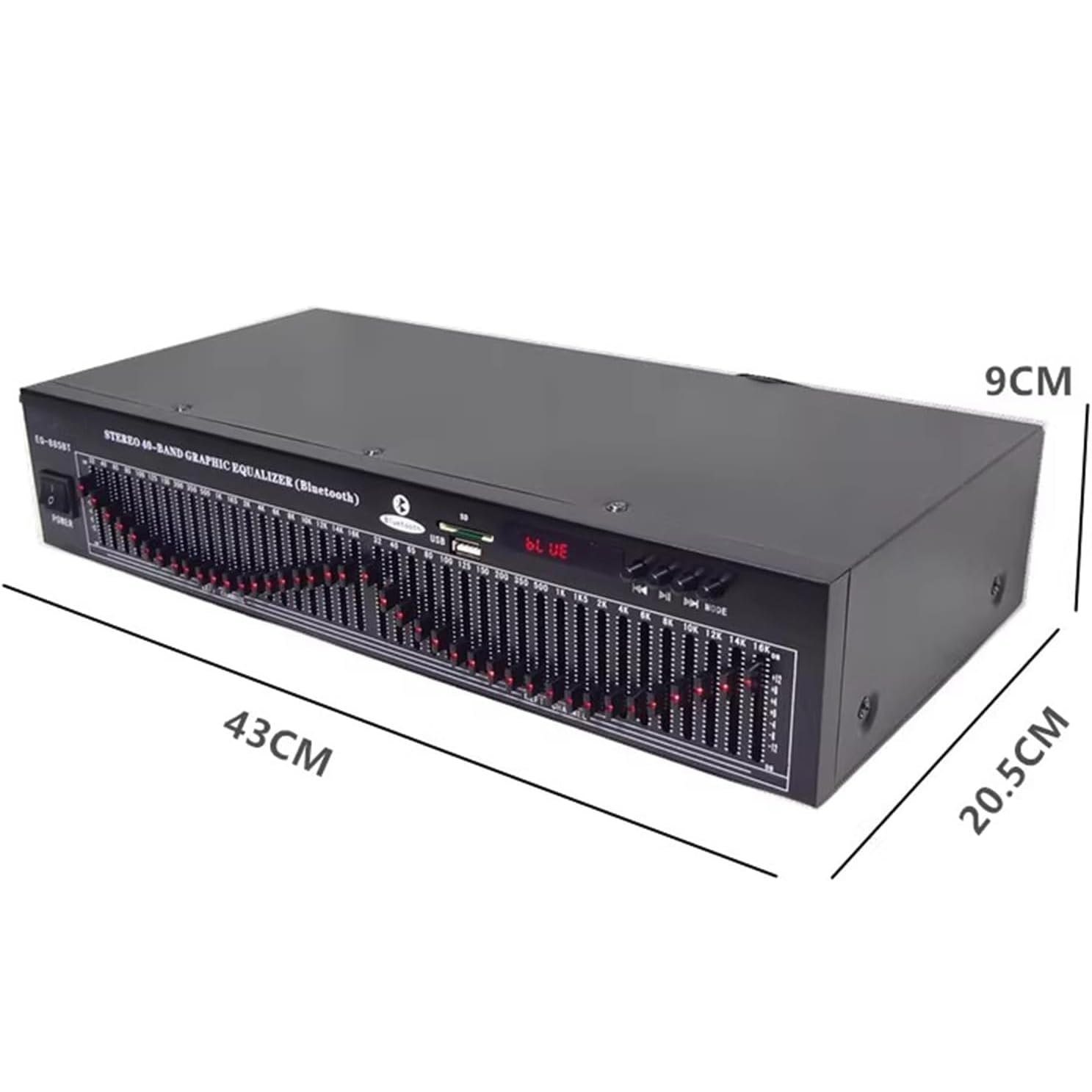 Égaliseur Graphique Stéréo 40 Bandes À Deux Canaux, Contrôleur D'effets Audio Numériques, Avec Télécommande, Égaliseur Bluetooth 5.0, Réduction Du Bruit, Pour Home Audio, Studio D'enregistrement