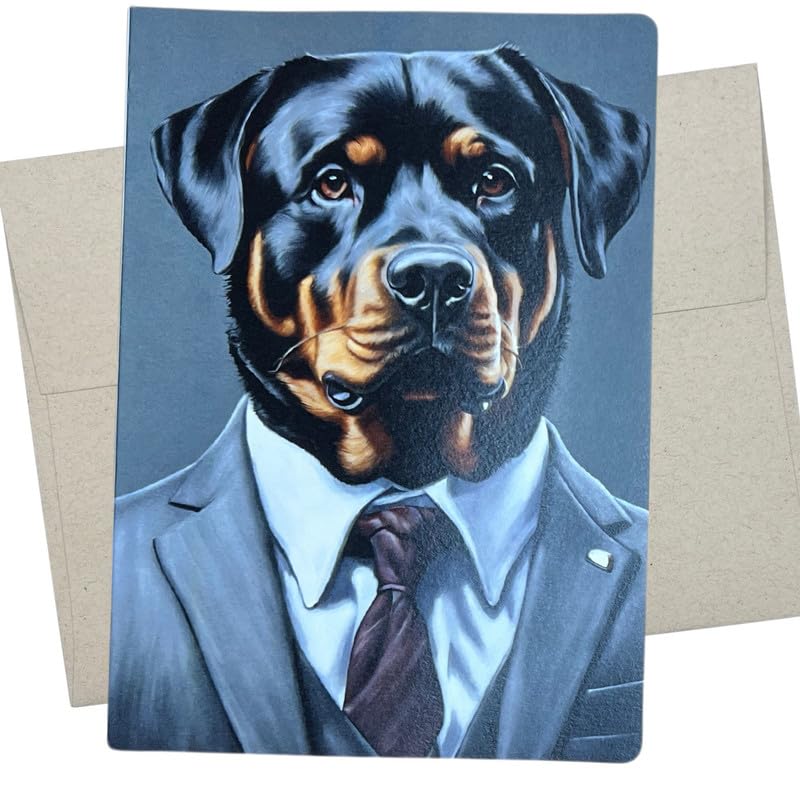 Whitman And Daughter Geburtstagskarte Mit Bulldogge Im Anzug – 12,7 X 17,8 Cm, Blanko Innen, Premium-Papier