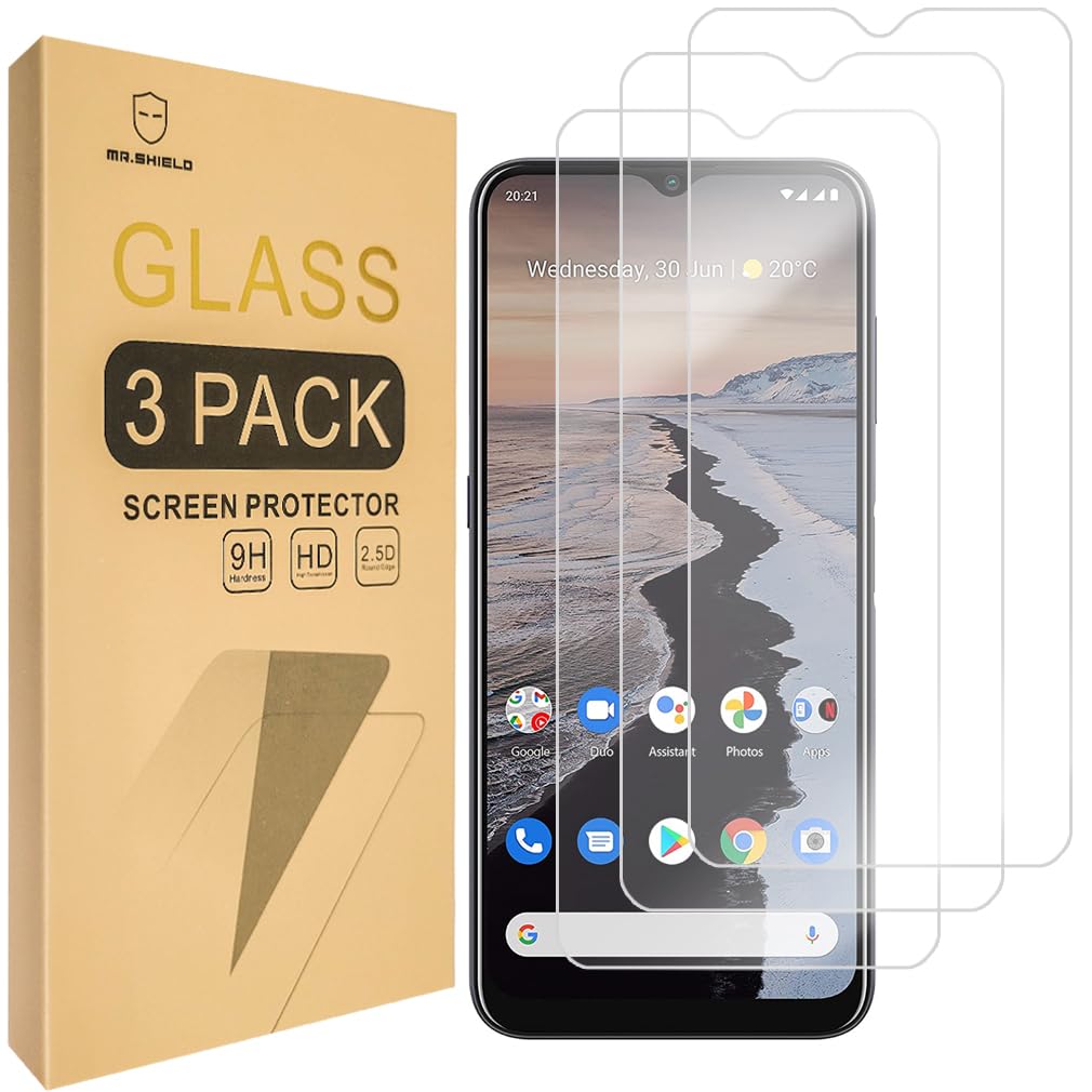Mr.Shield[3-Pack] Designed For Nokia G10 / Nokia G20 [Tempered Glass] [Japan Glass with 9H Hardness] Screen Protector with Lifetime Replacement