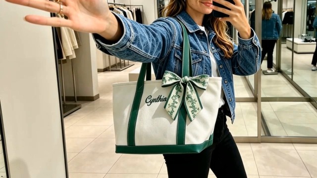 Bolso Tote de Lona Personalizado con Cinta y Bordado miniatura 7