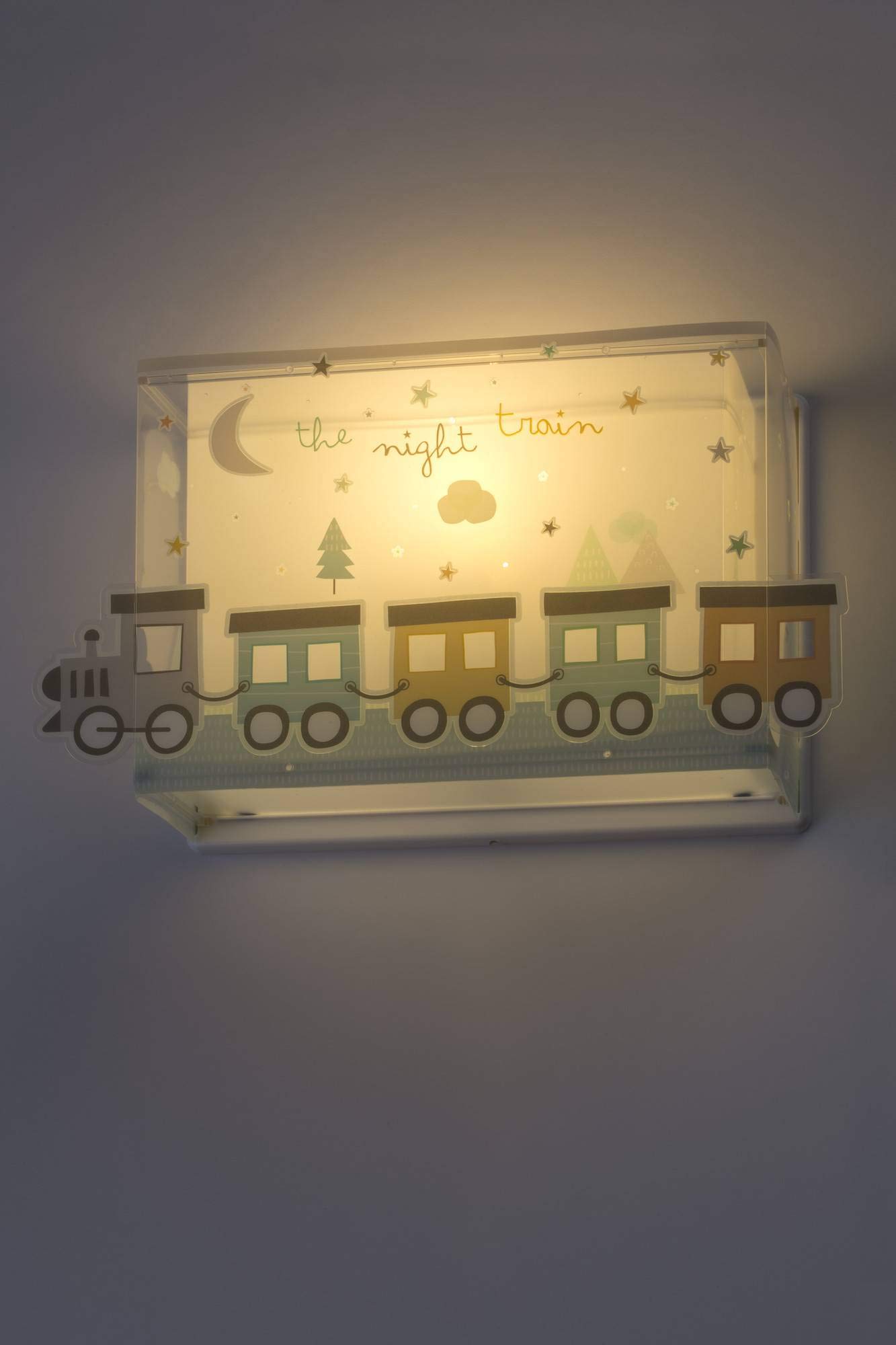 Dalber - Lampada da parete E-27, Il treno notturno, Multicolore, 38.5 x 13 x 22.5