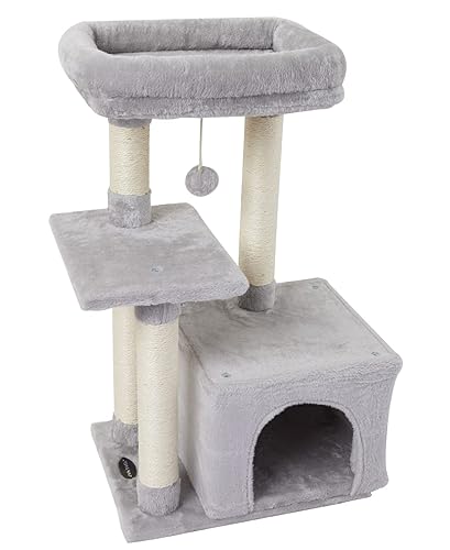 FISH&NAP Cute Cat Tree Kitten Cat Tower for Indoor Cat