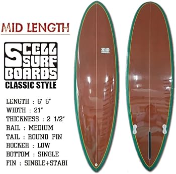 Amazon | SCELL セル ミッドレングス 6'6 レトロ オルタナティブ