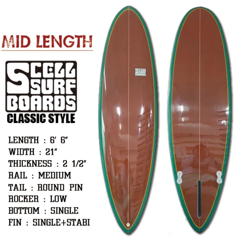 Amazon | SCELL セル ミッドレングス 6'6 レトロ オルタナティブ