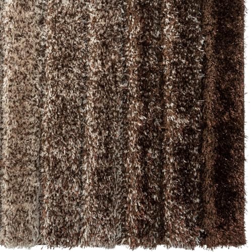 Image of Super Soft Floor Area Rug 8 x 11 Feet Soft Smooth Thick Non-Slip Fluffy Shaggy Carpet for Bedroom, Drawing, Kids Room, Office with Upto 2 Inch Microfiber High Pile (Beige Brown B)