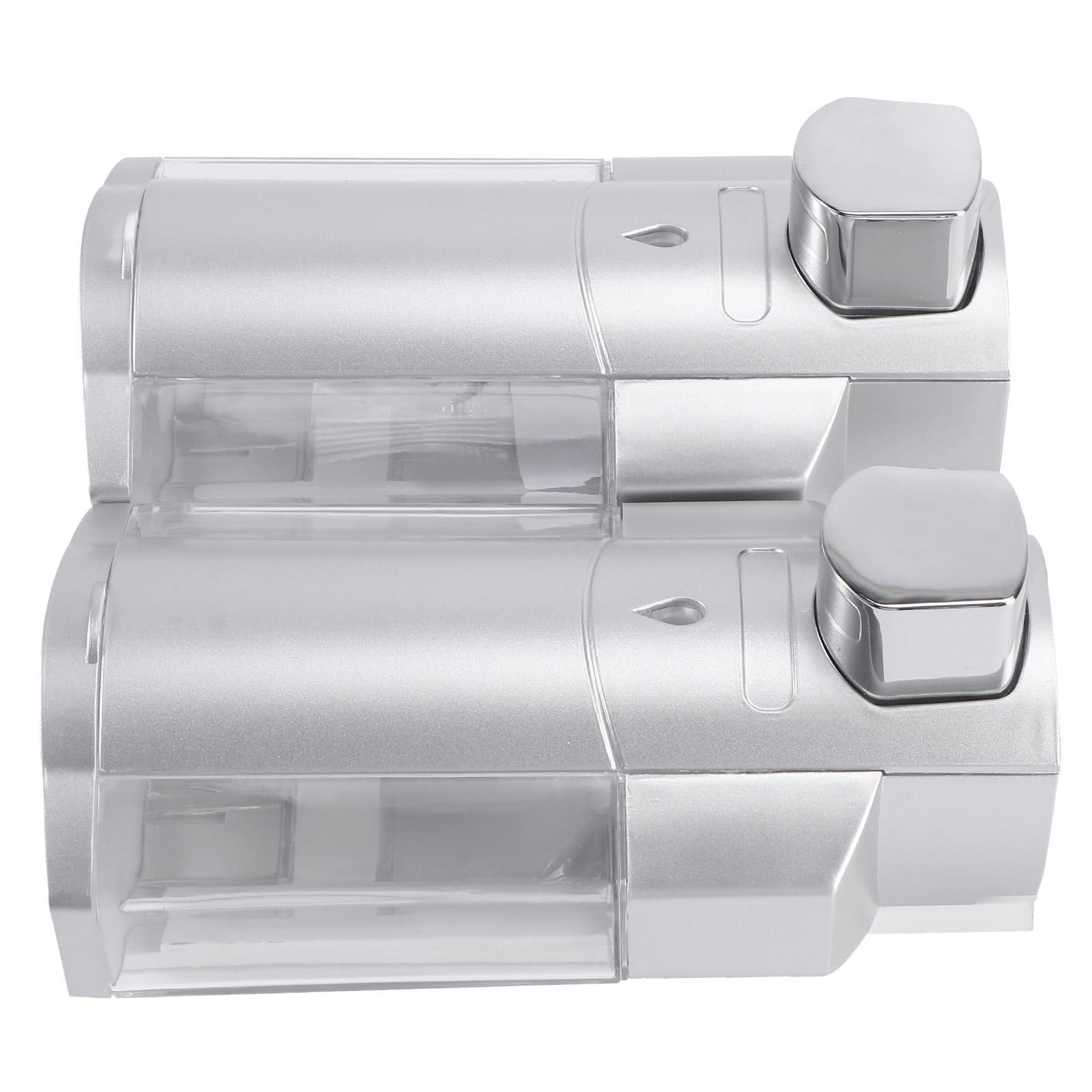 Dispensador Doble Cabezal de Plástico Abs de Jabón Líquido de 300ml y Botón Antideslizante Fácil de Instalar Pared para Ducha y Baño