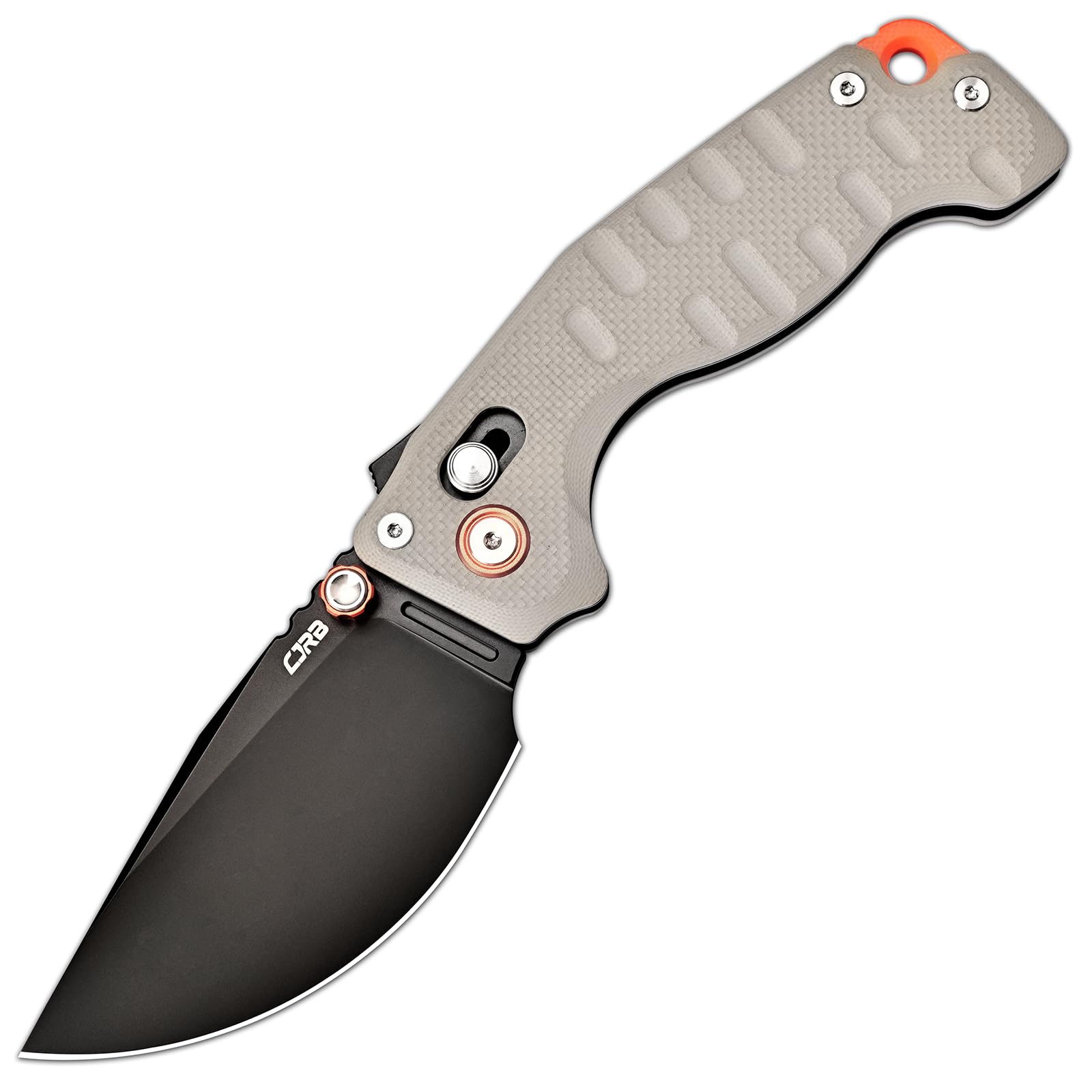 CJRB Doubletap Folding Knife, 3.86” D2 Black PVD Steel Blade with