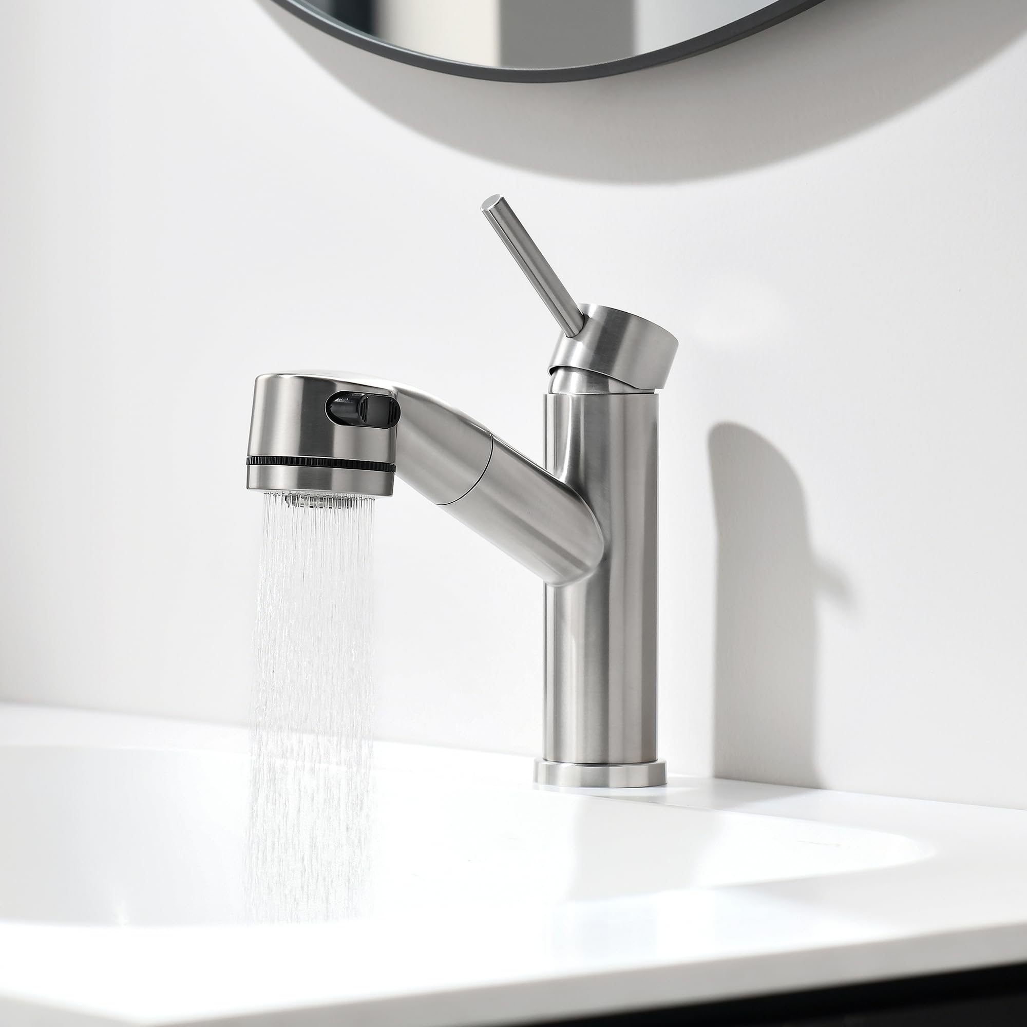 Grifo de baño extensible con una sola mano
