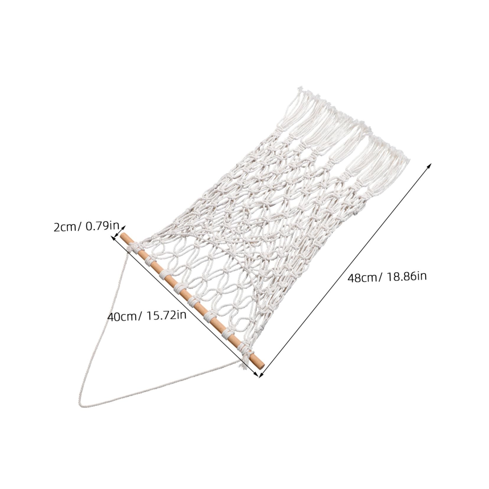 STOBAZA Hanging Woven Cotton Rope Storage Net Bag Creative Wall Organizer for Room Efficient and Book Holder Versatile Nursery Decor for Boys