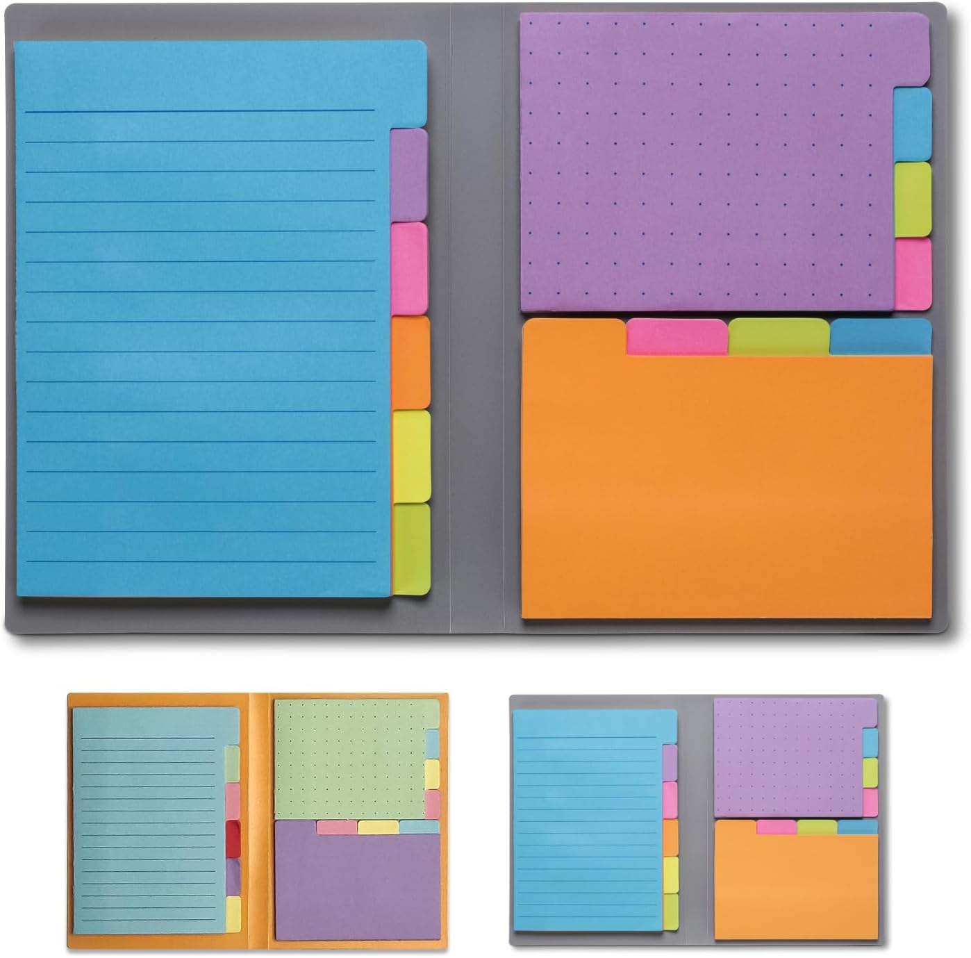 Panda Planner Sticky Notes Set – 140 Assorted Spring Colors with Tabbed, Dotted, Lined & Blank Notes – Colorful Adhesive Tabs for Home, Office & School Organization, Productivity & Planning