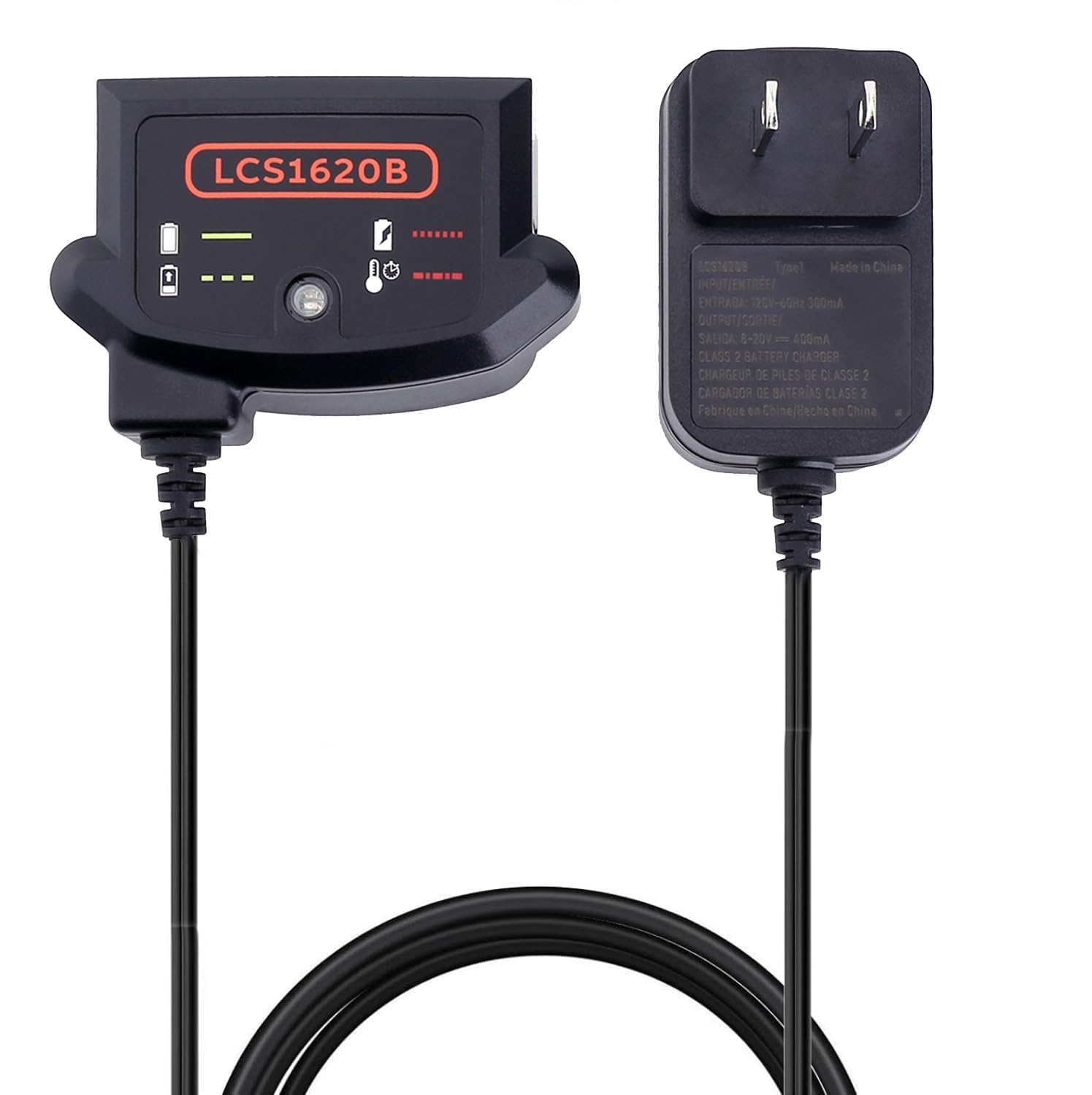 20V MAX Lithium Battery Charger Replacement for Black Decker LCS1620B,Compatible with Black and Decker 20Volts Li-ion Battery LBXR20 LBXR20-OPE LB2X4020 LBX4020 LB20 LBX20 LBXR2020-OPE